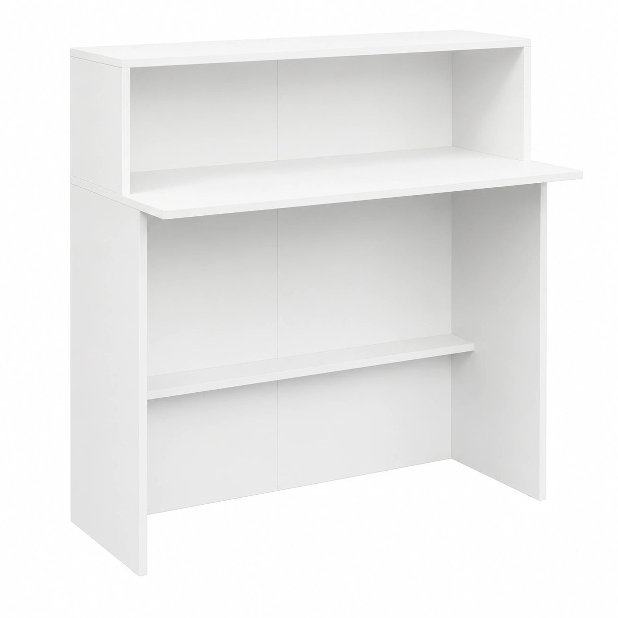 Moderne Empfangstheke aus Holzwerkstoff in Weiß 100x50x103,5 cm