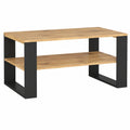 Moderner Couchtisch mit Ablagefläche, Schwarz/Eiche Artisan, 92x45x53 cm