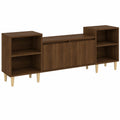 Moderner TV-Schrank in Eichenoptik mit 6 Fächern und Türen, 160x35x55 cm