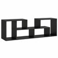 FANTASK TV-Schrank Set 3-teilig, Modular & Ausziehbar, für Fernseher bis 65 Zoll, Schwarzes Lowboard