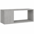Moderner TV-Schrank in Betongrau, 80x24x32 cm, mit Stauraum und offenen Fächern