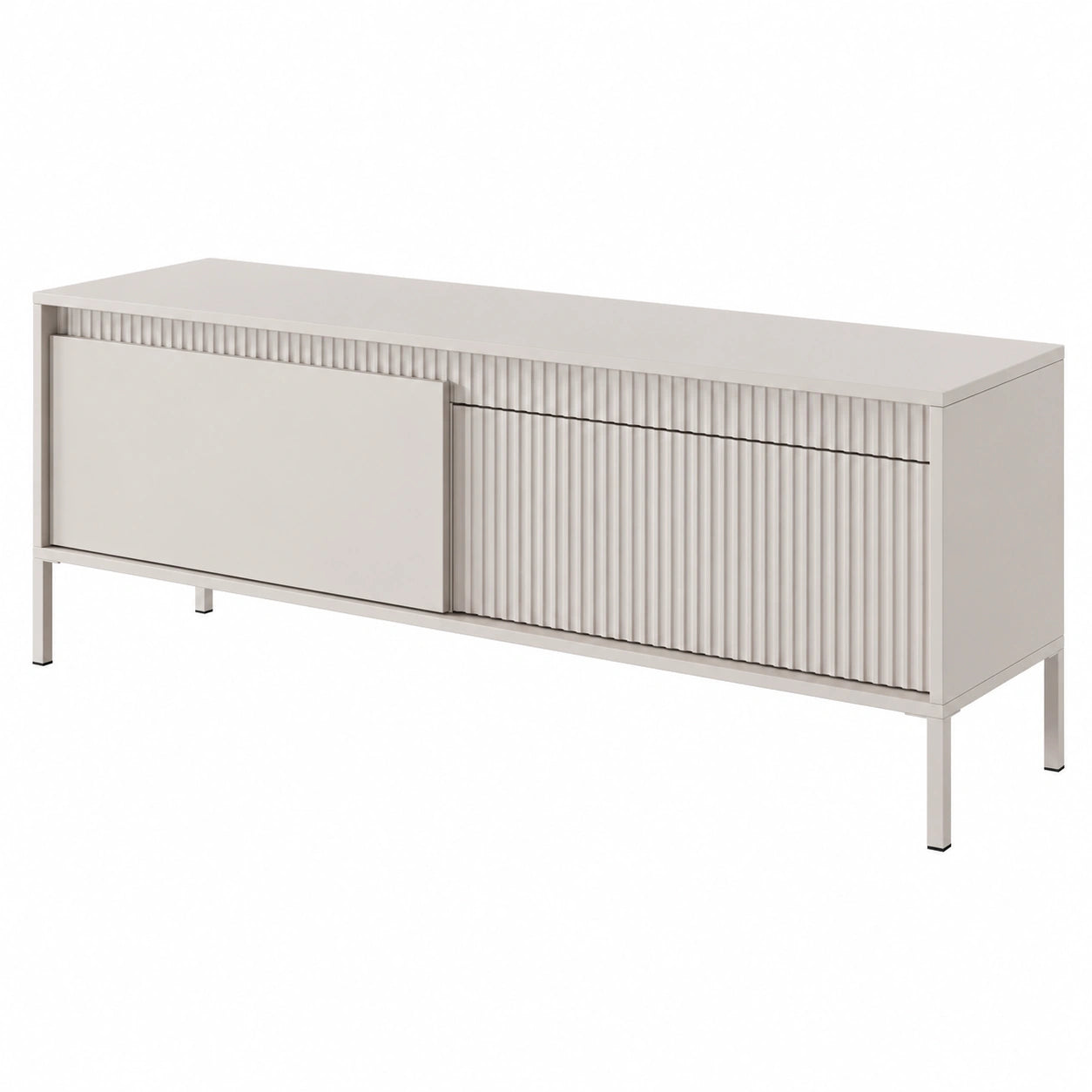 Masseno Moderner TV-Lowboard SENSATO, 153,5 cm, mit 2 Türen, für Wohnzimmer, Beige