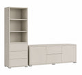 Moderne Wohnwand Gesita III mit TV-Schrank und Stauraum, Cashmere