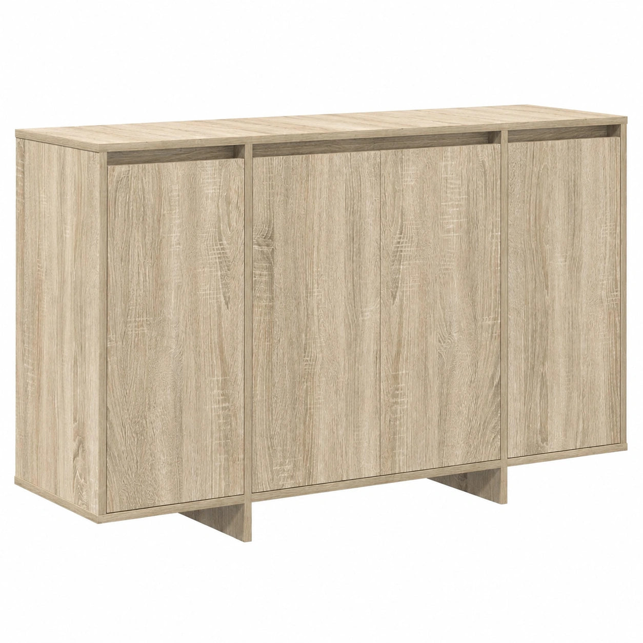 Moderner Stauraum-Sideboard aus Sonoma Eiche, 120x41x75 cm, mit 4 Türen