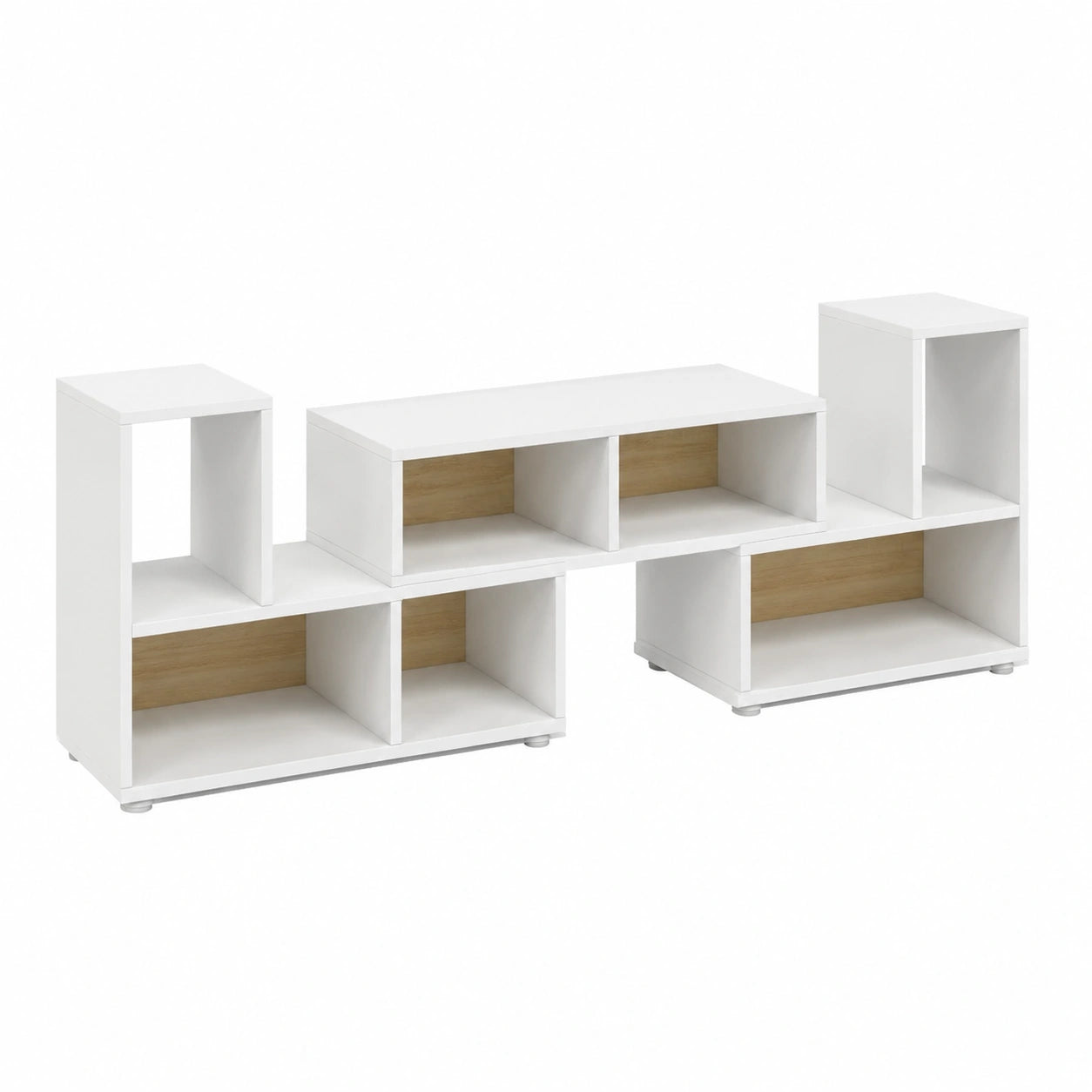 Modulares TV-Möbelset Leonard für Wohnzimmer, Schlafzimmer und Büro, 3-teilig, 140-205 x 30 x 43 cm