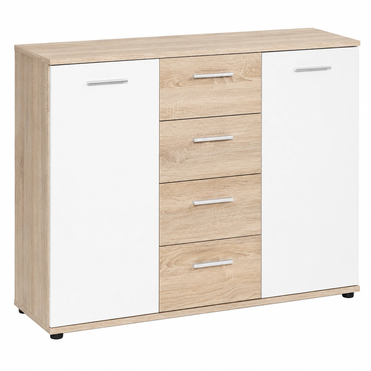 Moderne Kommode Jack mit 2 Türen und 4 Schubladen