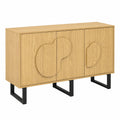 Modernes Sideboard aus Schwarzbraunem Holz mit Viel Stauraum, ideal für Wohnzimmer oder Esszimmer, 120 x 79 x 40 cm