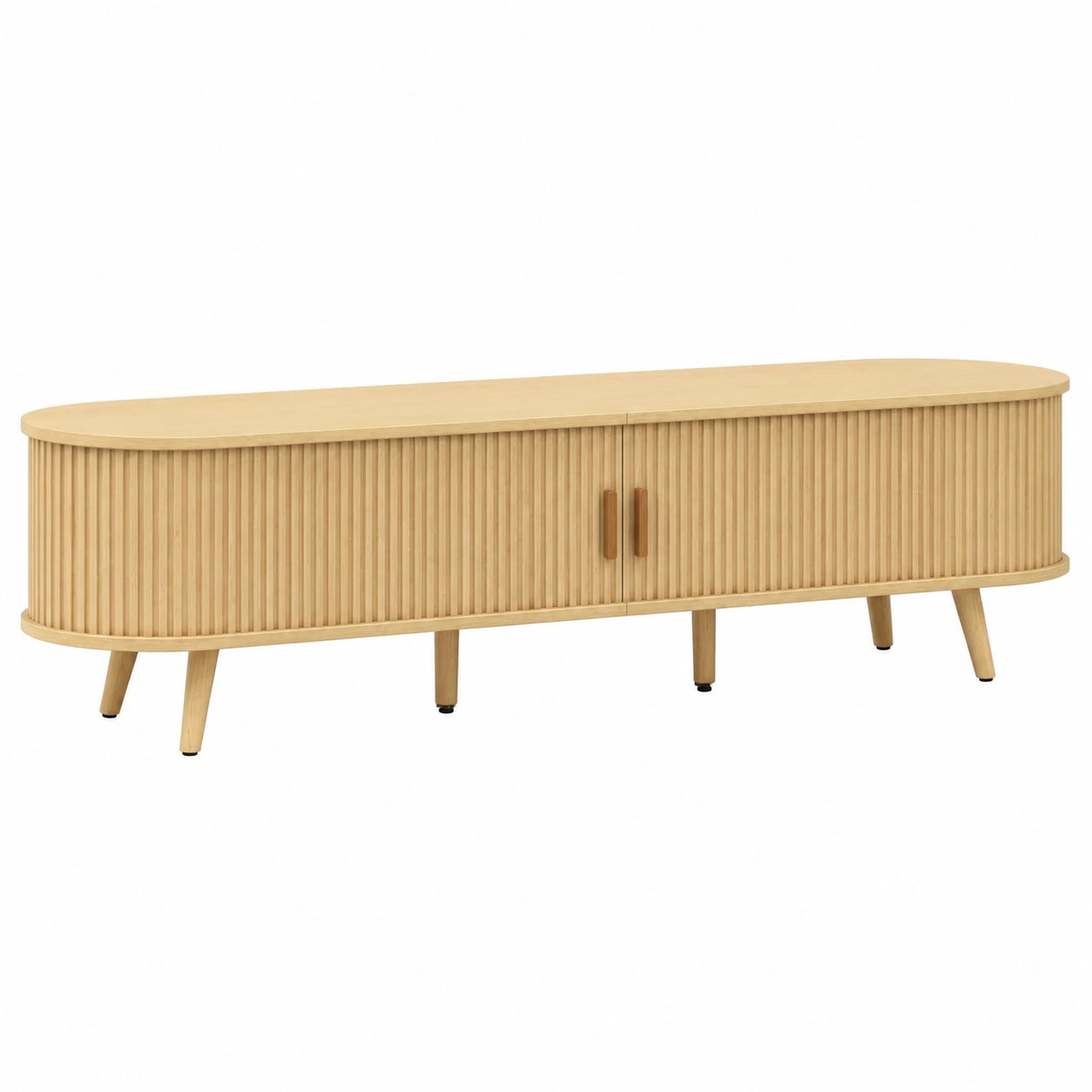 Moderner TV-Schrank Weiß mit Stauraum und Schubladen, 175 cm