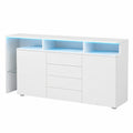 Hochglanz-LED-Kommode in Weiß für Wohnzimmer & Esszimmer